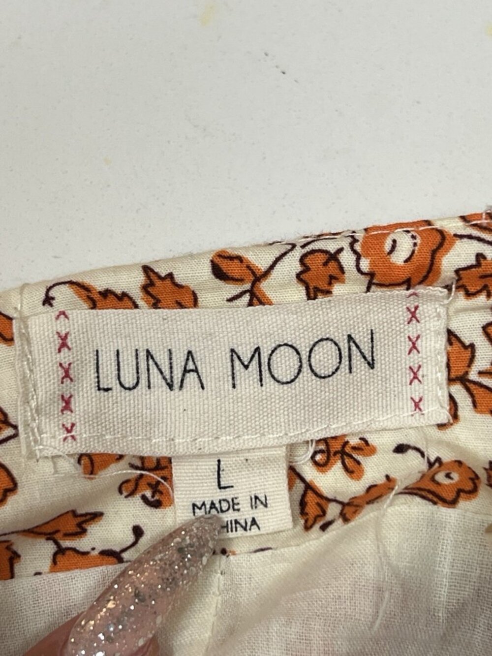 Anthropologie Luna Moon Tiered Boho Peasant Maxi Skirt Size L Large Floral - Picture 4 of 6